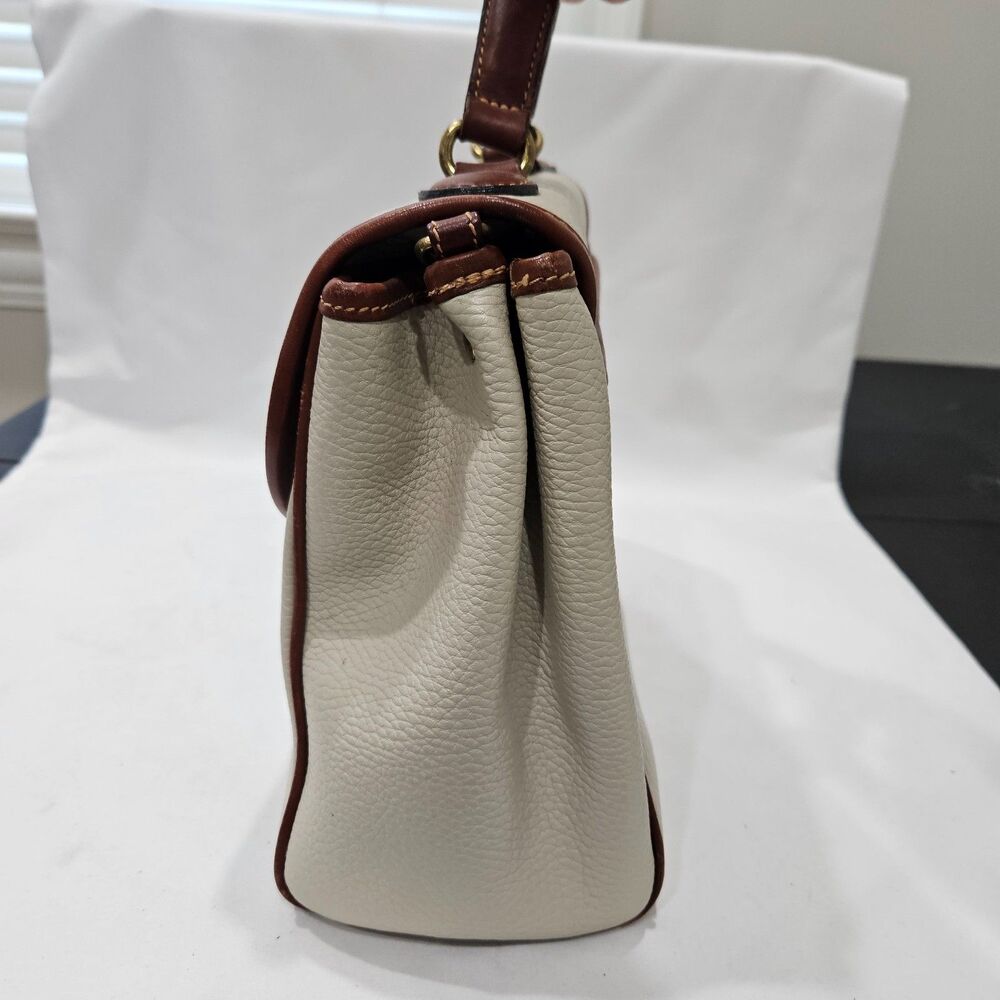 Vintage Coach Sheridan Monticello Leather Crossbody Bag 4226 Cream Brown 90s - Picture 6 of 16